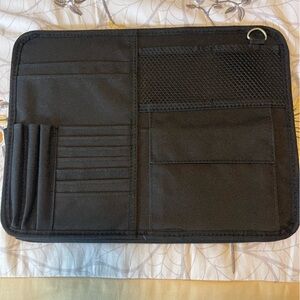 Black Double Sided Padded Organizer Pouch For Laptop